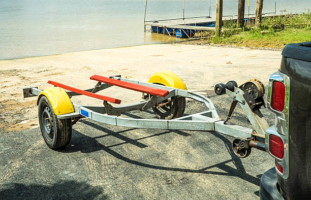 istock trailer for jet boat haul preparing. 545374710