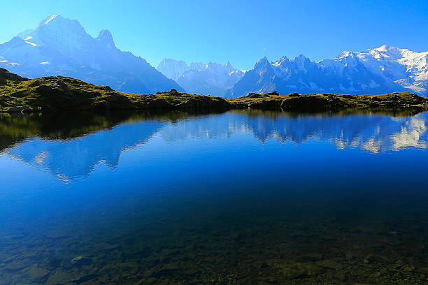 istock Mont Blanc Massif, idyllic lake Cheserys reflection, Chamonix, French Alps 545375480
