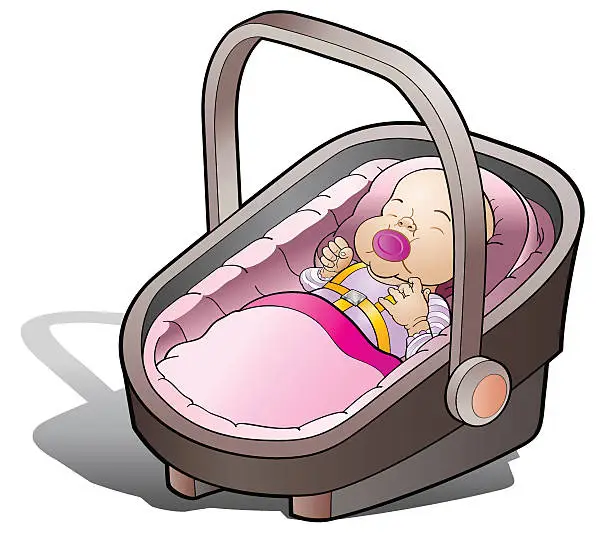 Vector illustration of Baby car seat