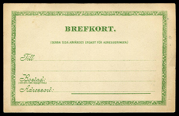 istock vintage blank postcard from Sweden 545379504
