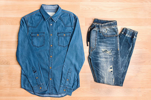 istock Men casual outfit jeans trendy style 545420028