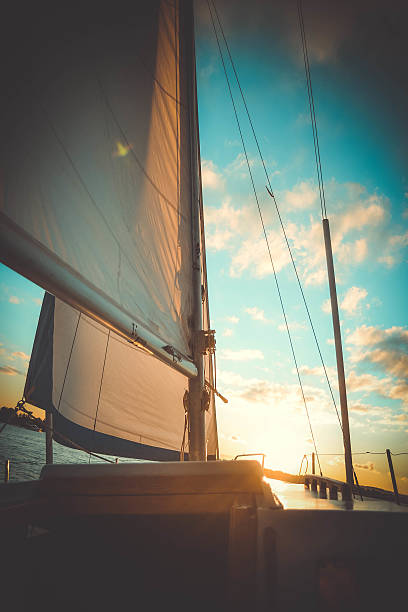 istock mast yacht at sunset 545420256