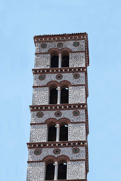 Bell tower Church from Sermoneta village Bell tower Church from Sermoneta village,  Italy sermoneta stock pictures, royalty-free photos & images