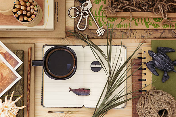 istock The workplace traveler. The blank notebook. The presentation. 545423360