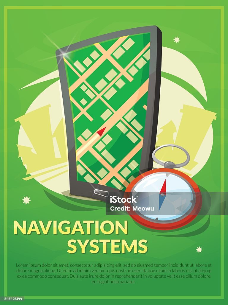 Navigation System Vector Illustration Stock Illustration - Download ...