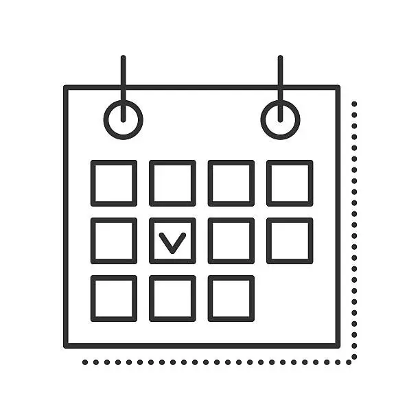 Vector illustration of Vector Calendar Icon