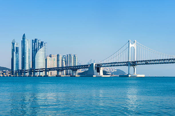 istock Gwangan bridge and Haeundae in Busan. 545427572