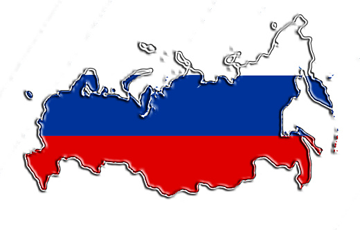 Russia flag map