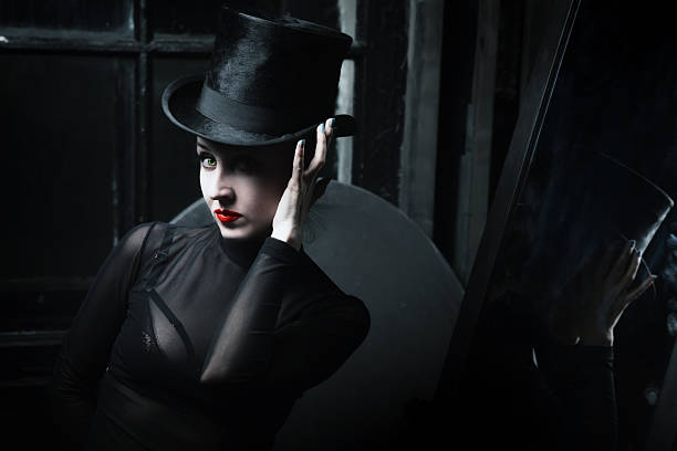 istock Woman wearing black topper 545436086