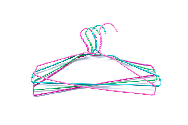 colorful clothes hanger isolated on white
