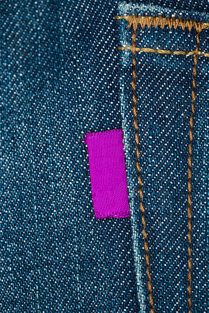 istock label on the back pocket of denim jeans 545441852