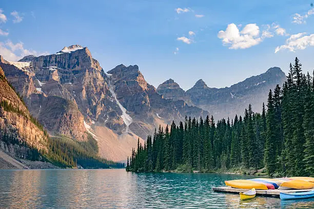 Lake  Moraine, Valley of the Ten Peaks, near Lake Louise, Banff National Park, Alberta, Canadian Rockies