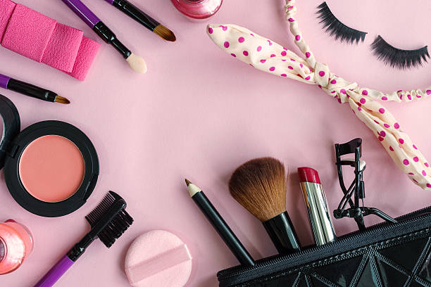 istock various makeup products and cosmetics isolated on pink 545442754