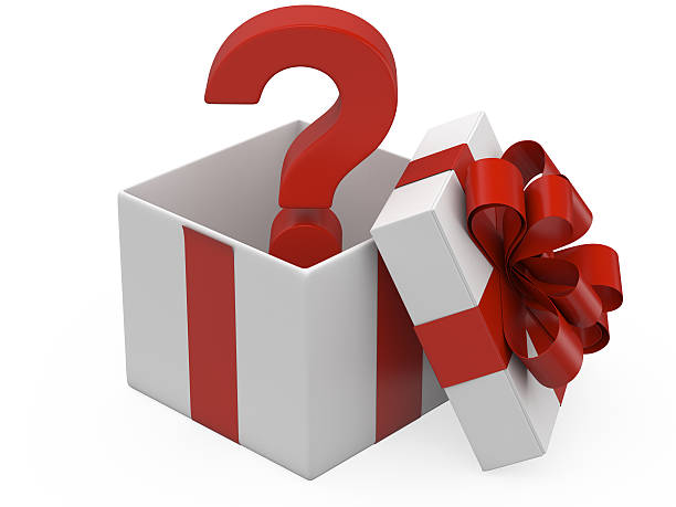 Question Mark In A Clean White Box Stock Photo - Download Image Now - Question Mark, Box - Container, Gift Box - iStock