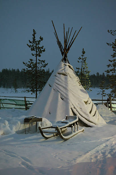 istock Sami tent the polar night 545443480