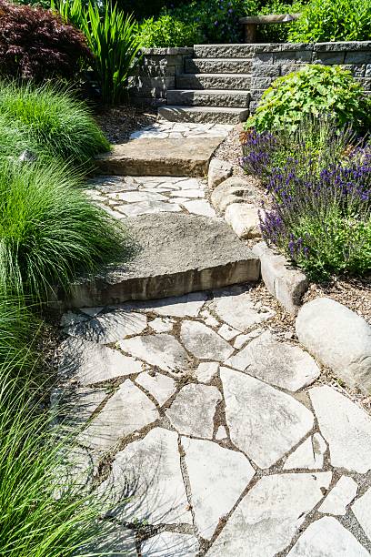 istock Professional Landscaping With Pavers and Boulders 545448670