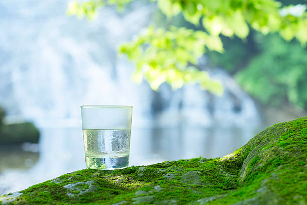 blessing of nature and safe. - mineral waterfall water flowing 뉴스 사진 이미지