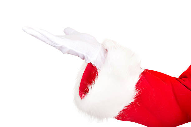 istock Closeup on Santa hand holding a copyspace 545450066