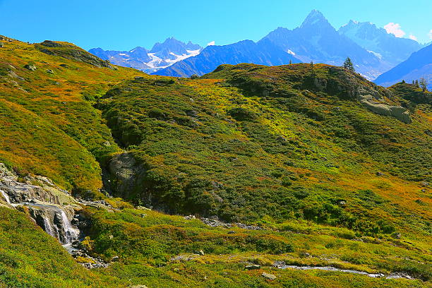 istock Mont Blanc idyllic alpine landscape countryside – river cascade – Chamonix Alps 545450522