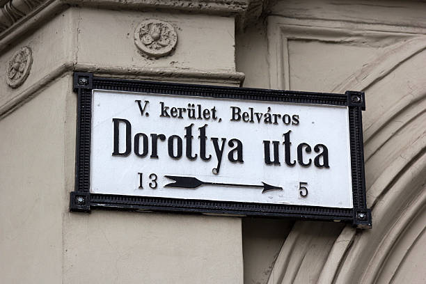 istock Street sign in Budapest, Hungary 545451220