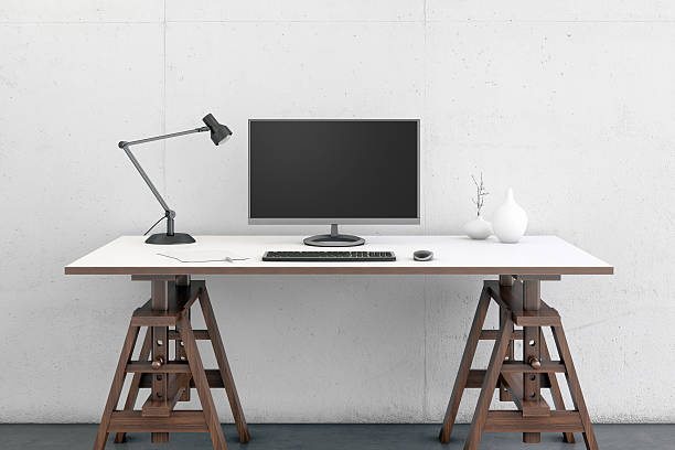 istock View at a large PC monitor on a desk 545451226
