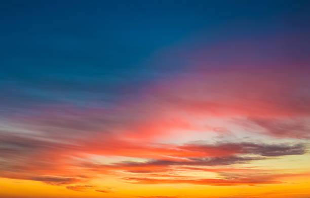 istock sunset scene background, colorful sky with soft clouds 545454606