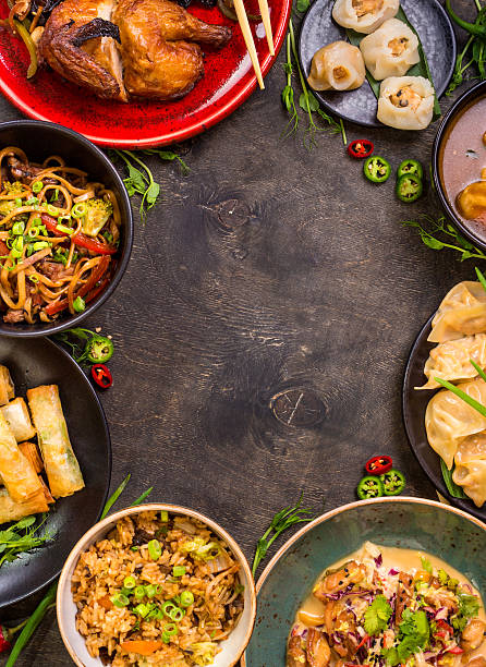 istock Chinese food blank background 545456092