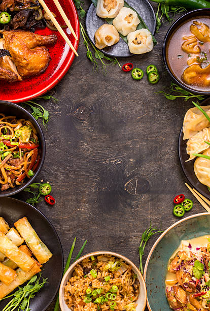 istock Chinese food blank background 545456178