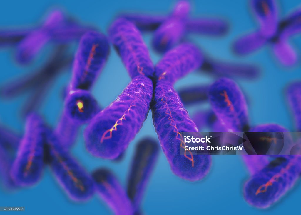 Chromosome, X. 3d illustration. Alternative Therapy Stock Photo