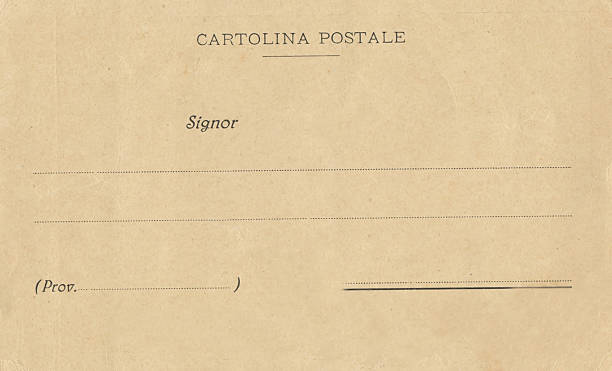 istock Italian Cartolina Postale Antique Postcard Back Unstamped 545461630