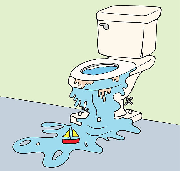 ilustrações de stock, clip art, desenhos animados e ícones de overflowing toilet - vacuum tube