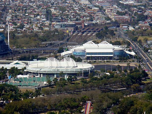 istock Aerial view over downtown Melbourne, Australia 545465602