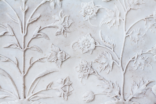 Floral Pattern on the Taj Mahal Wall