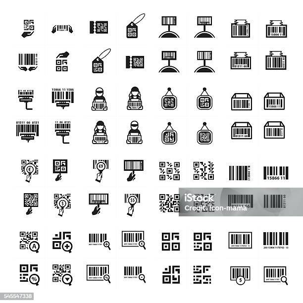 Barcode And Qr Code Vector Set 64 Item Stock Illustration - Download ...