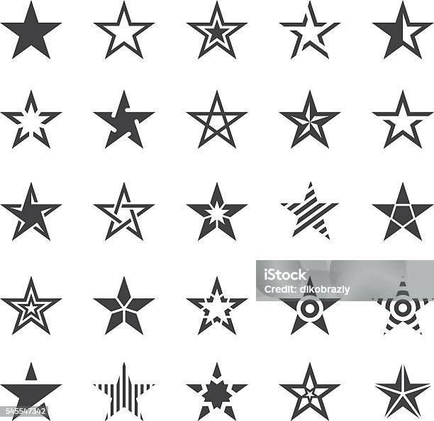 Star Shape Icons Illustration Stock Illustration - Download Image Now - Star Shape, Celebrities, Vector