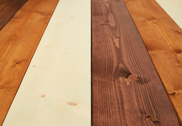 istock Paint coated wooden boards 545551942