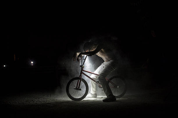 bmx rider. - bmx cycling bicycle street jumping imagens e fotografias de stock