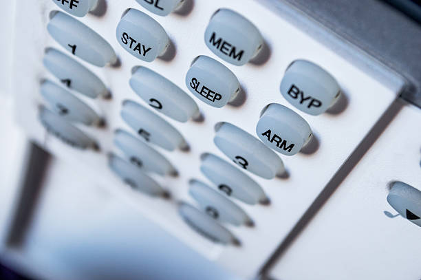 istock Home Security/Burglar Alarm Keypad Above View 545555050