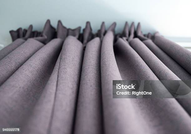 Highquality Grey Curtains Underneath View Stock Photo - Download Image Now - Curtain, Thick, Apartment