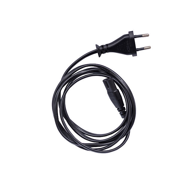 istock Electricity plug,ac wire isolated on white background 545555646