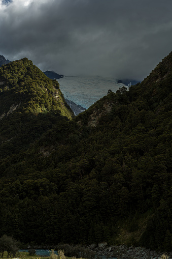 The Rob Roy glacier in the Mount Aspiring national park, located on New Zealand's South Island.