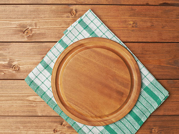 istock Tablecloth or towel over the wooden table 545556418