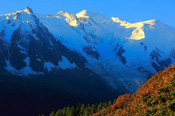 istock Mont Blanc idyllic alpine landscape front view – Chamonix 545559150
