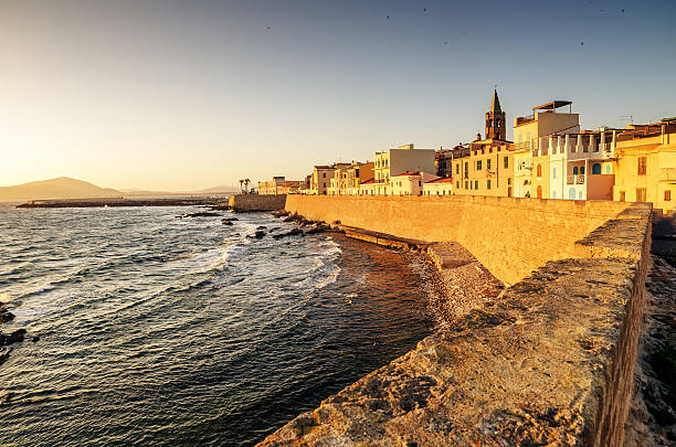 istock Alghero, Sardinia: defensive walls in the sunset 545569096