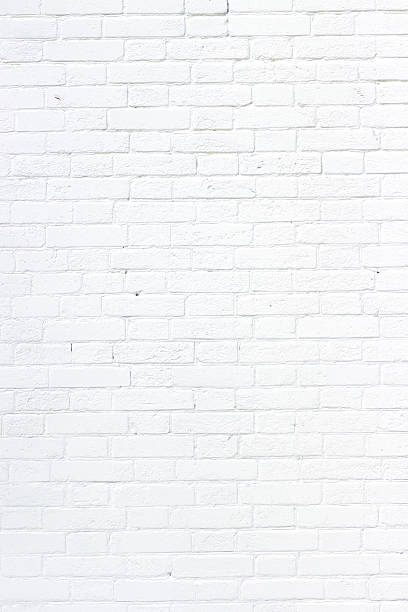 Wall of white bricks stock photo