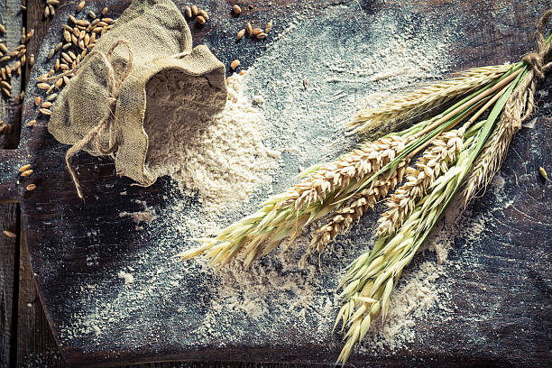 istock Flour and ears of wheat 545576208
