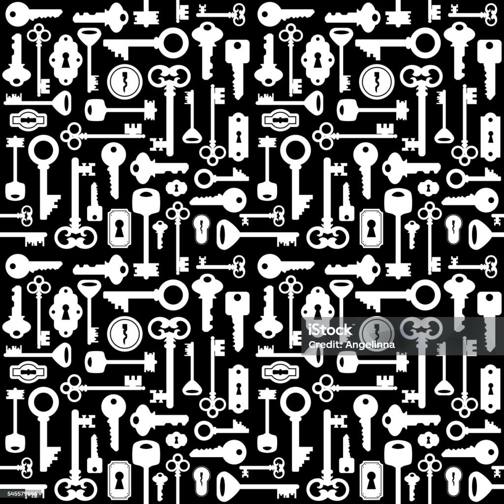 Patterned House Key Seamless Key Pattern Stock Illustration - Download Image Now - Pattern ...