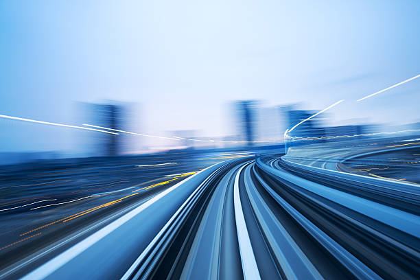 istock motion blur of train moving inside tunnel in Tokyo, Japan 545583196