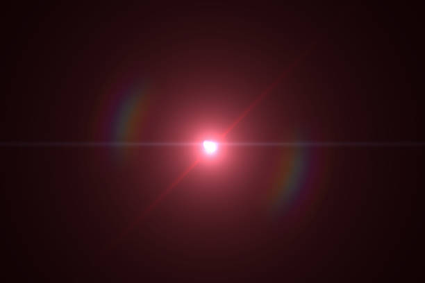 istock Star Shaped Lens Flare on Black Background - High Resolution 545583706