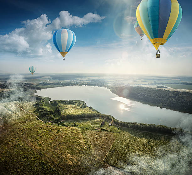 istock Travel Backgrounds. View from the air baloon. Top View 545584004